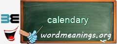 WordMeaning blackboard for calendary